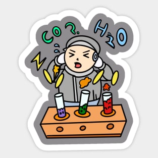 Funny chemistry practical Sticker